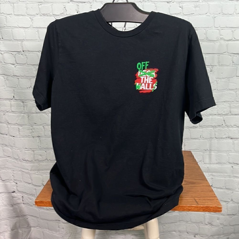 Vans Men's Off Thewalls Deck The Halls Tee Black Large View 2